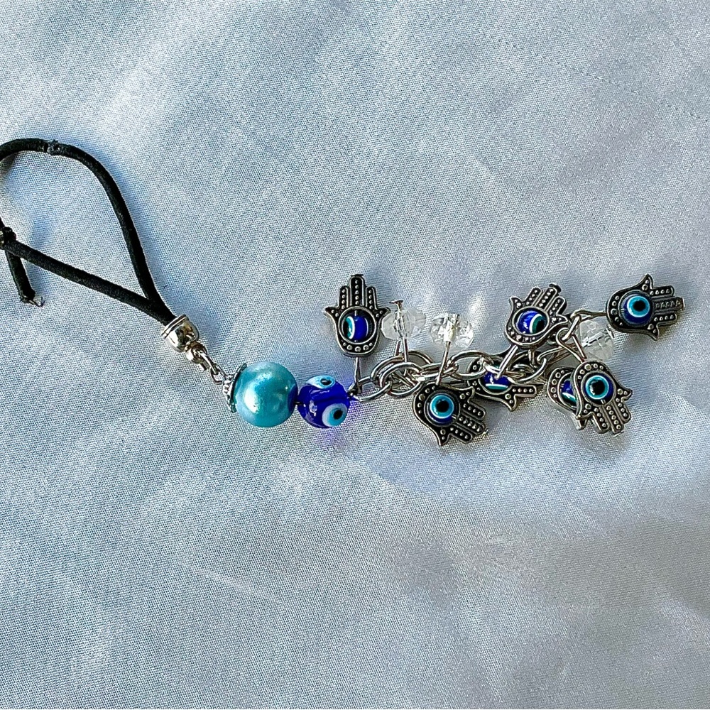 Hamsa jeweled hair tie